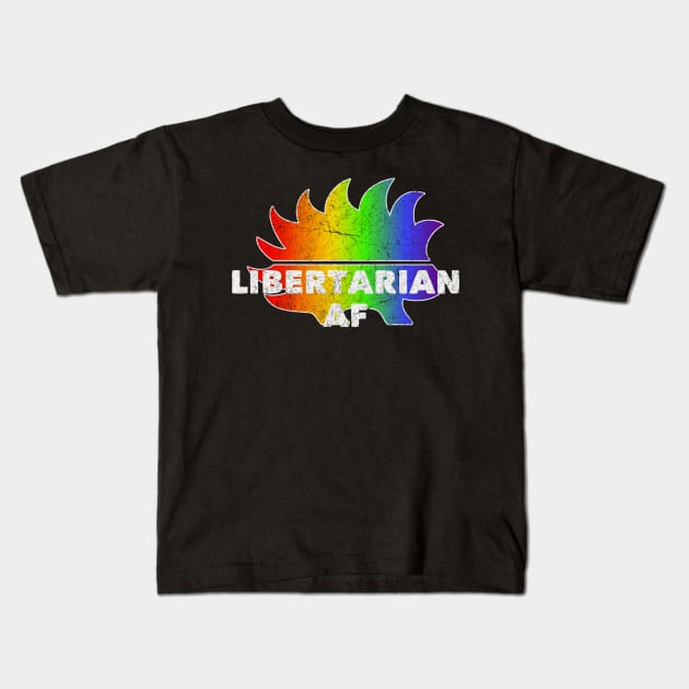 Libertarian AF Distressed Gay Pride LGBT Vote 2020 President Kids T-Shirt by markz66
